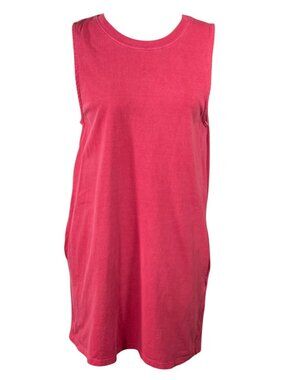 Double Zero NWOT T-Shirt Dress Tank Size L Large Pink Cotton Mini